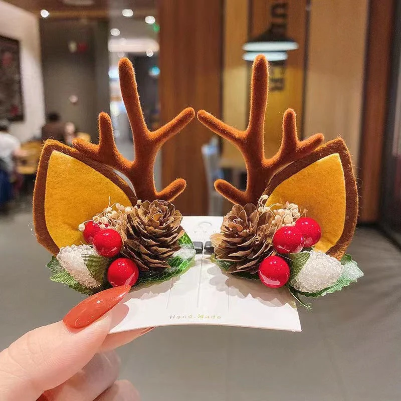 Christmas Hot Sale-Reindeer Antlers Xmas Hair Clip - Image 2