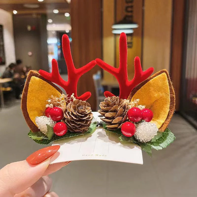 Christmas Hot Sale-Reindeer Antlers Xmas Hair Clip - Image 3