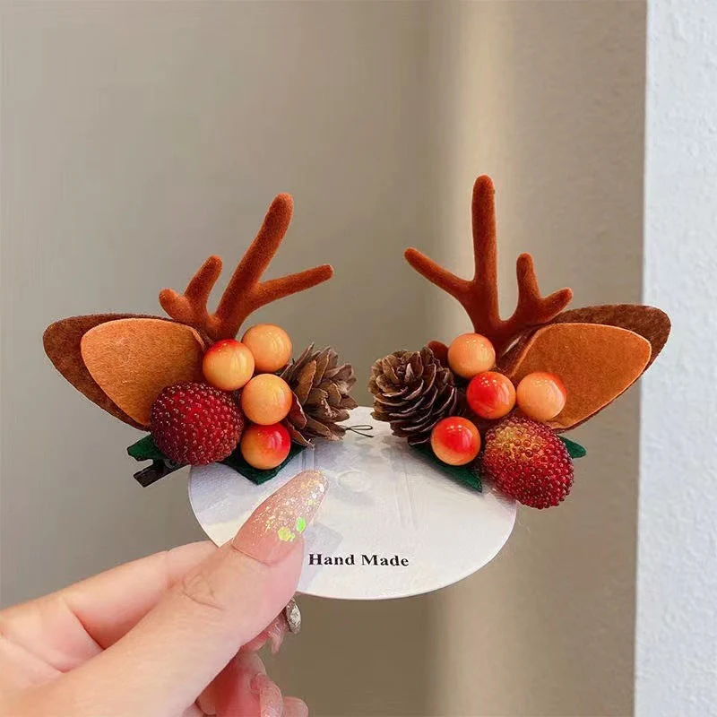 Christmas Hot Sale-Reindeer Antlers Xmas Hair Clip - Image 4