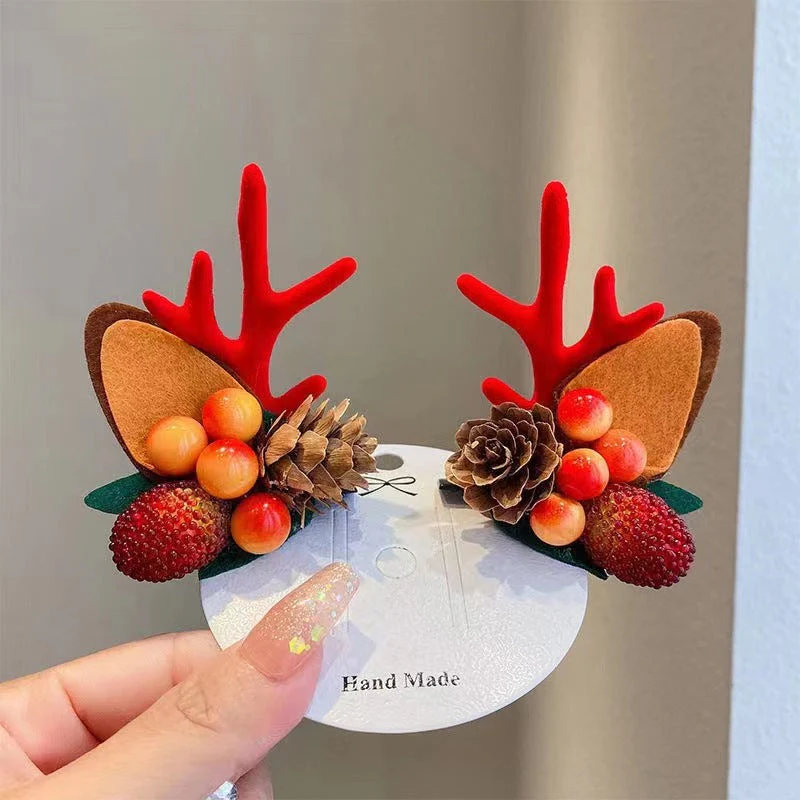 Christmas Hot Sale-Reindeer Antlers Xmas Hair Clip - Image 5